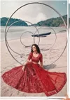 Kb 8101 Pure Butterfly Net With Embroidery Work Lehenga Choli